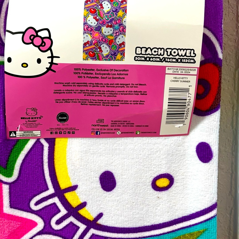Hello Kitty Beach Towel